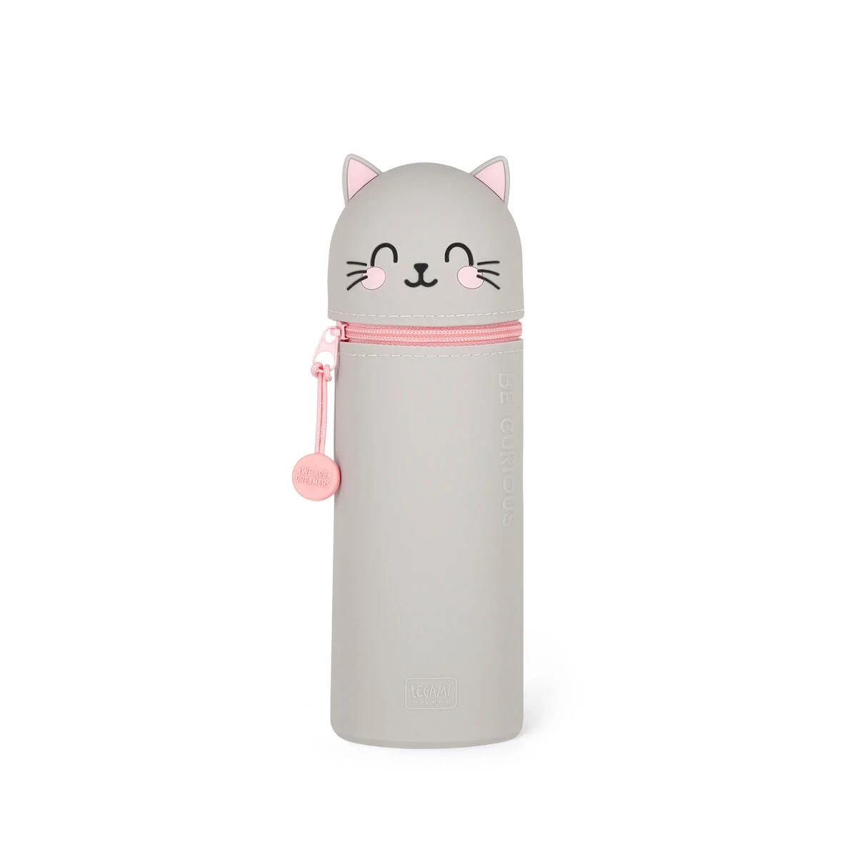 2-in-1 Silicone Pencil Case - Kitty