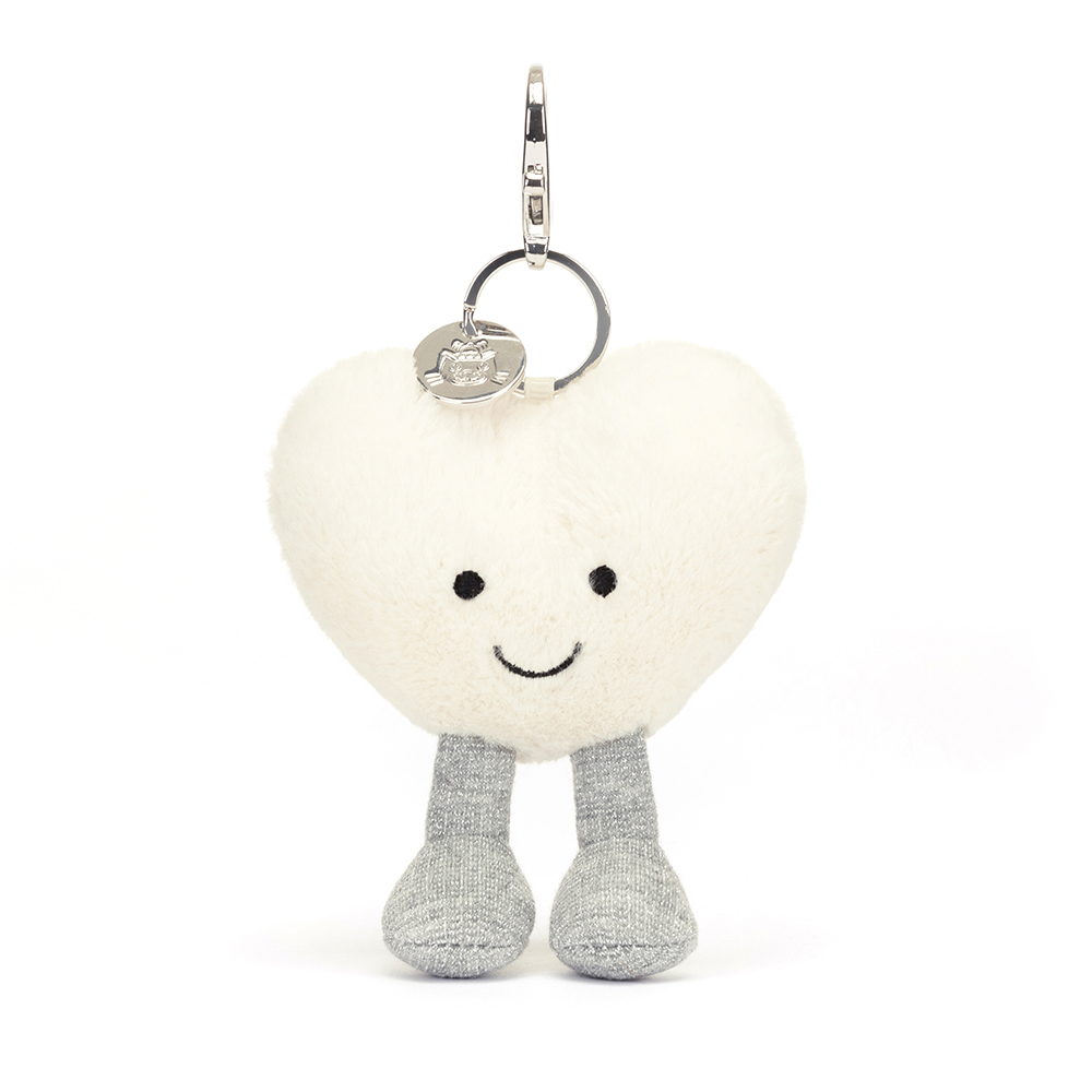 Amuseable Cream Heart Bag Charm - Image 4