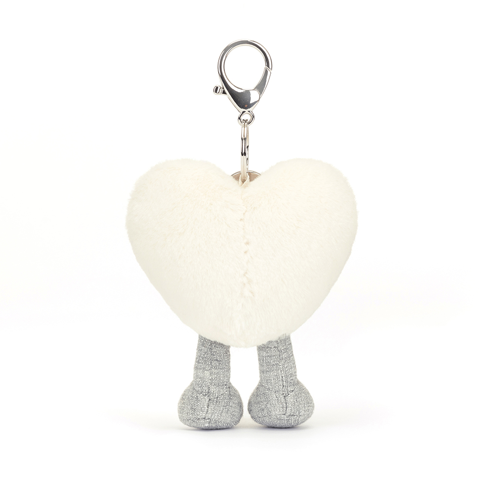 Amuseable Cream Heart Bag Charm - Image 3