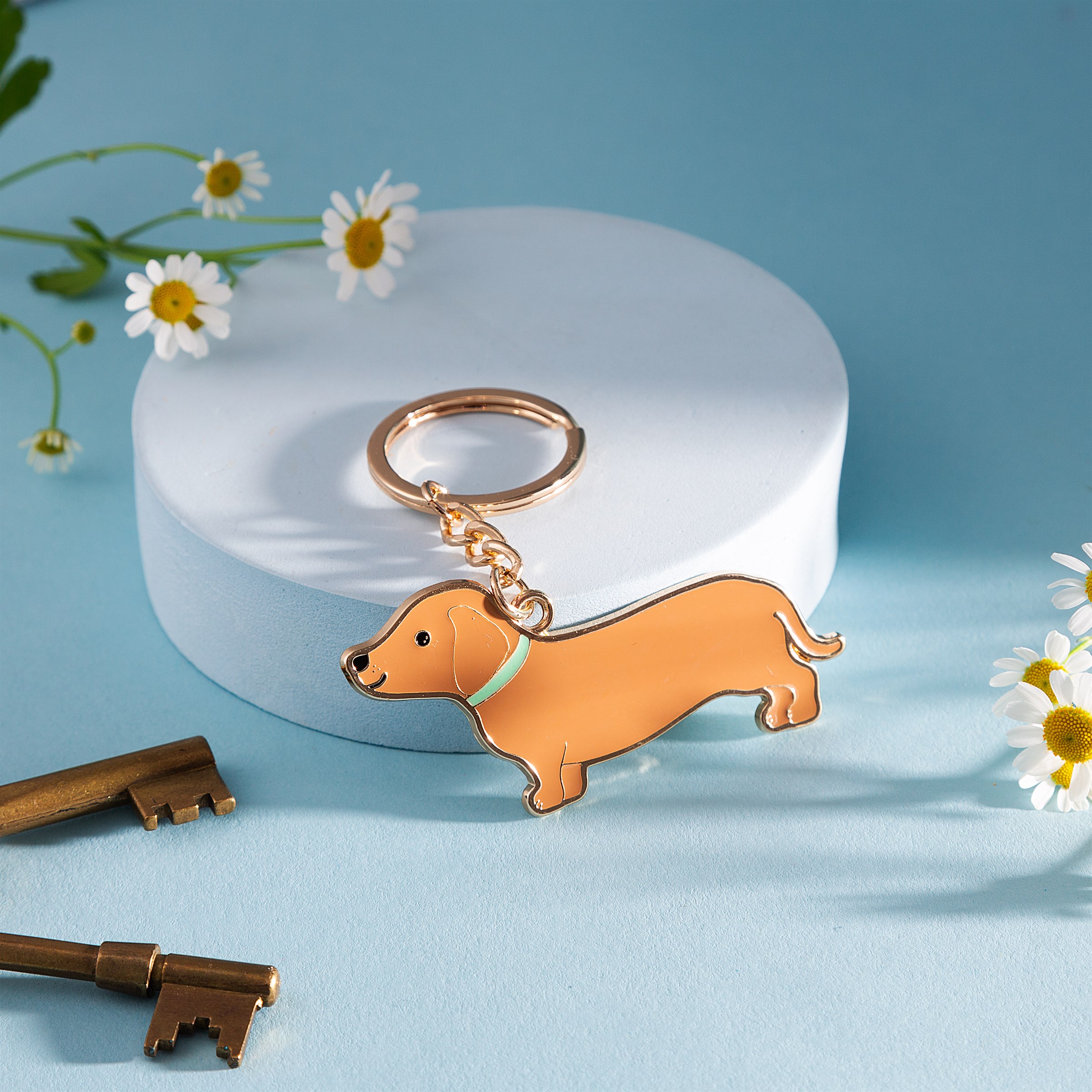 Sausage Dog Enamel Keyring - Image 3