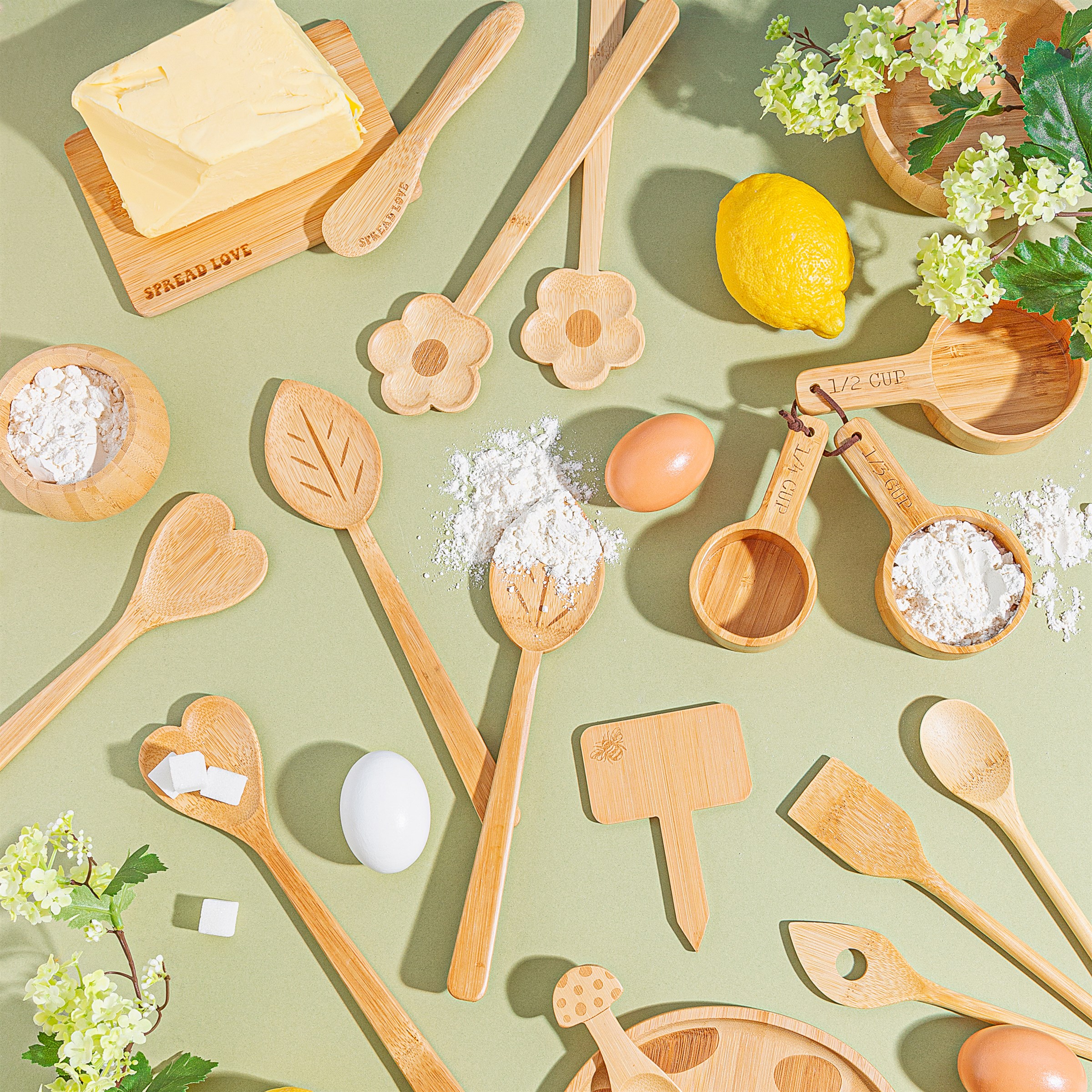 Leaf Bamboo Salad Servers - Image 4