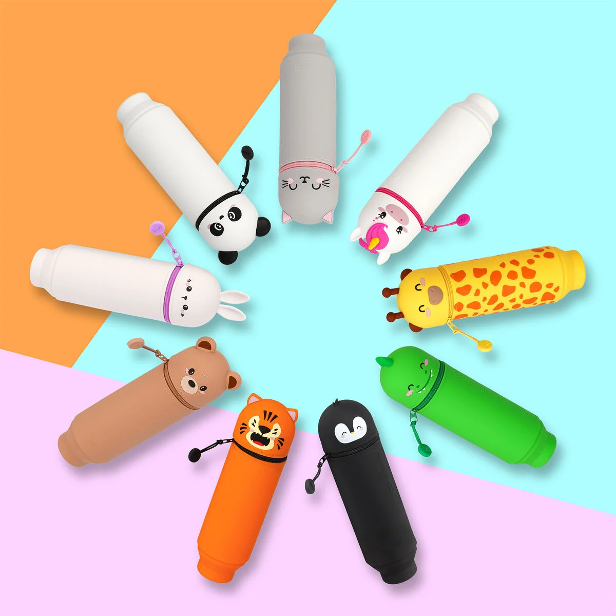 2-in-1 Silicone Pencil Case - Tiger - Image 5
