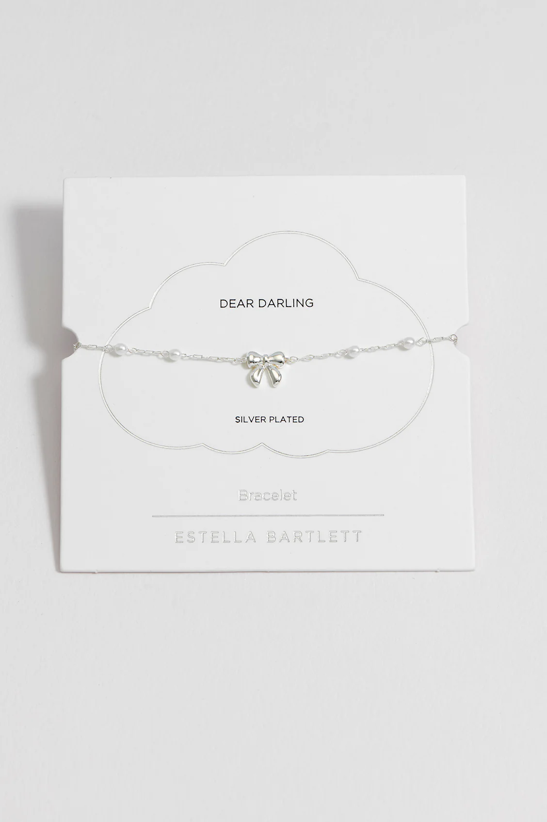 Bow With Pearl Beaded Chain Bracelet