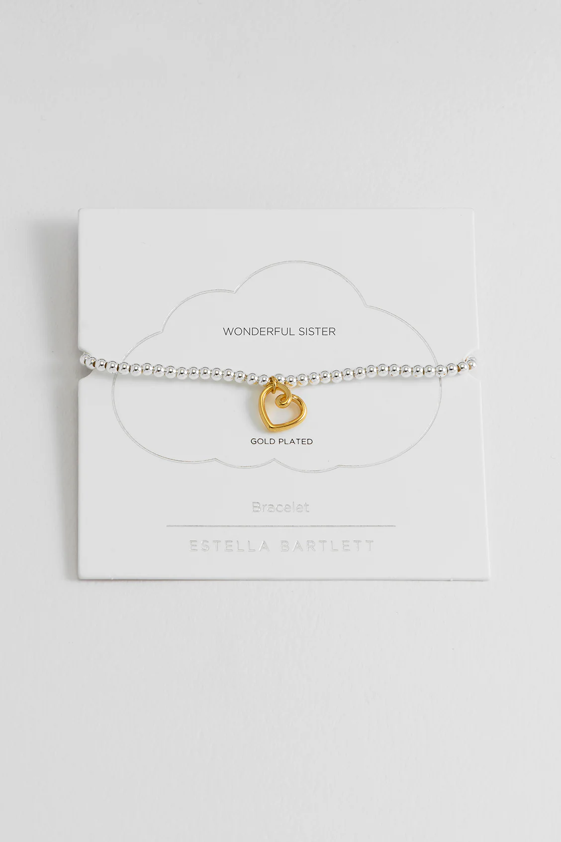 Wonderful Sister Doodle Heart Bracelet