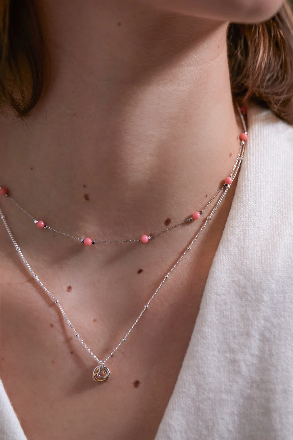 Mixed Triple Heart Necklace - Image 5