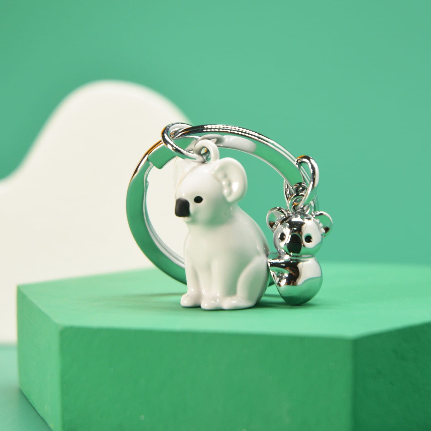 Grey Koala & Baby Keyring - Image 3