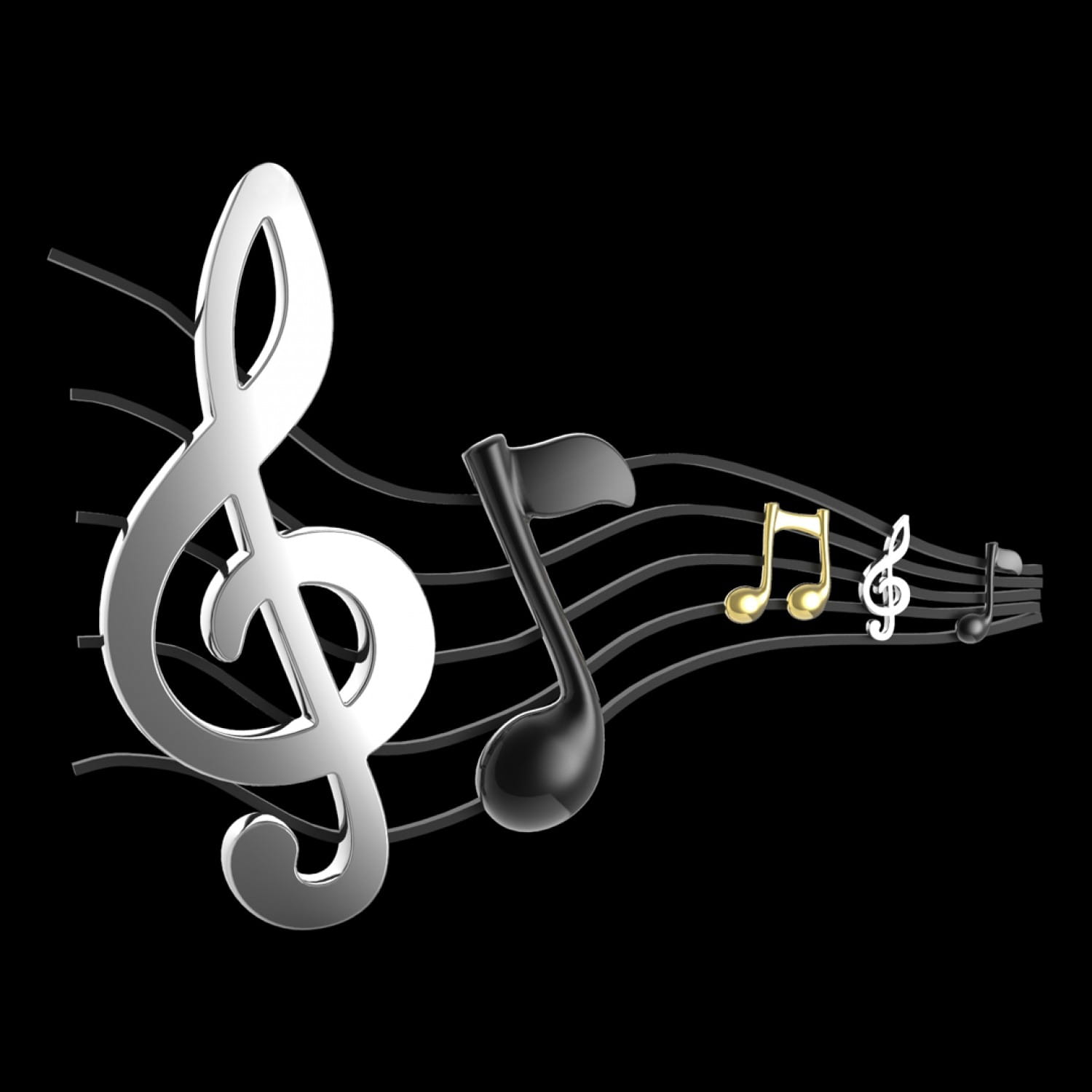 Music Notes Keyring - Image 2