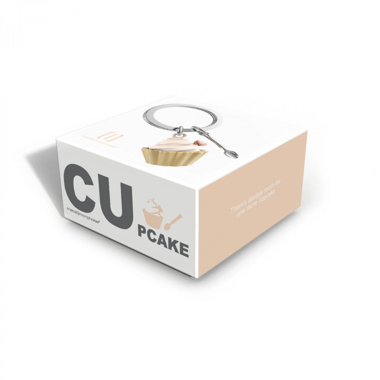 Gold Cupcake & Spoon Keyring - Image 2
