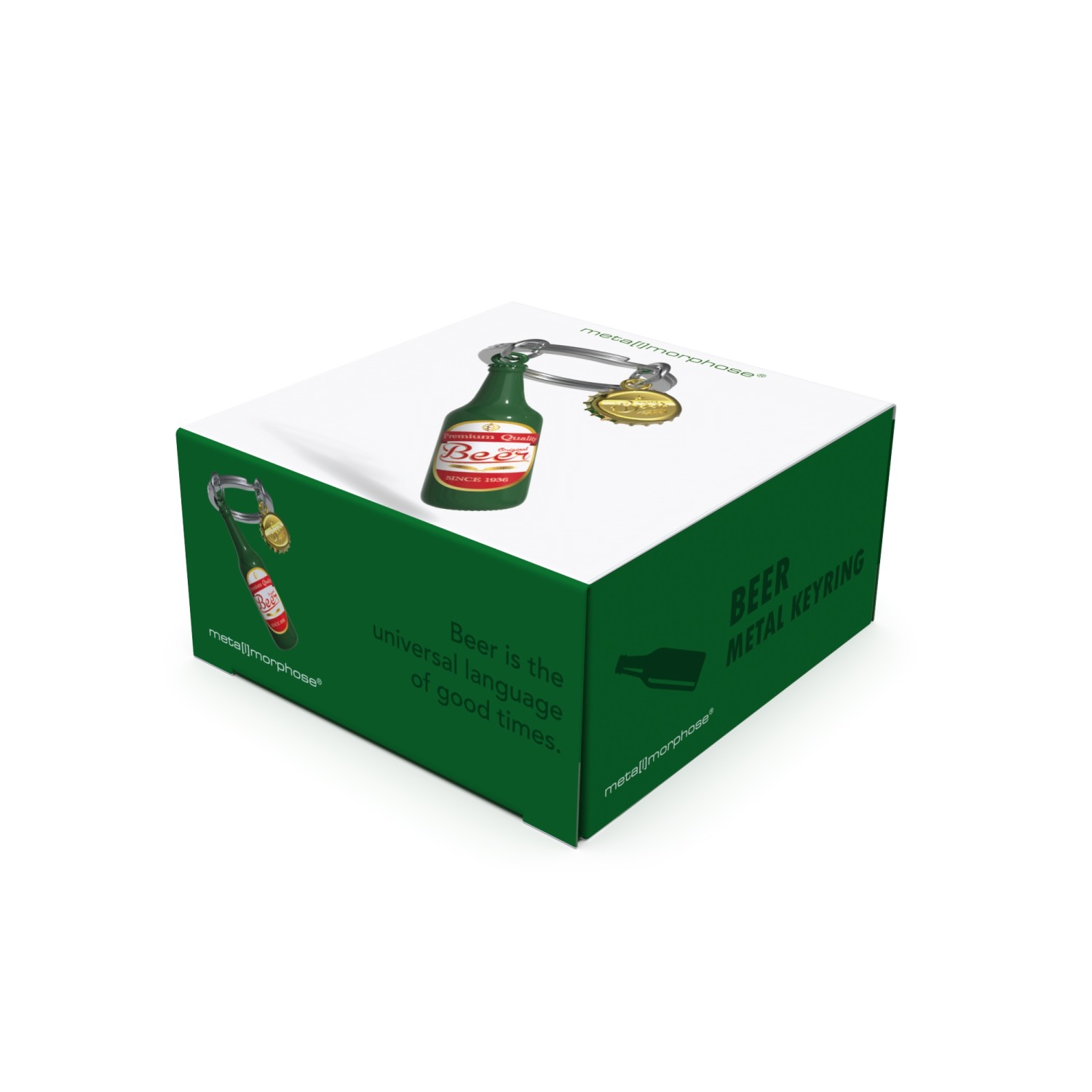 Green Beer Bottle Keyring - Image 5