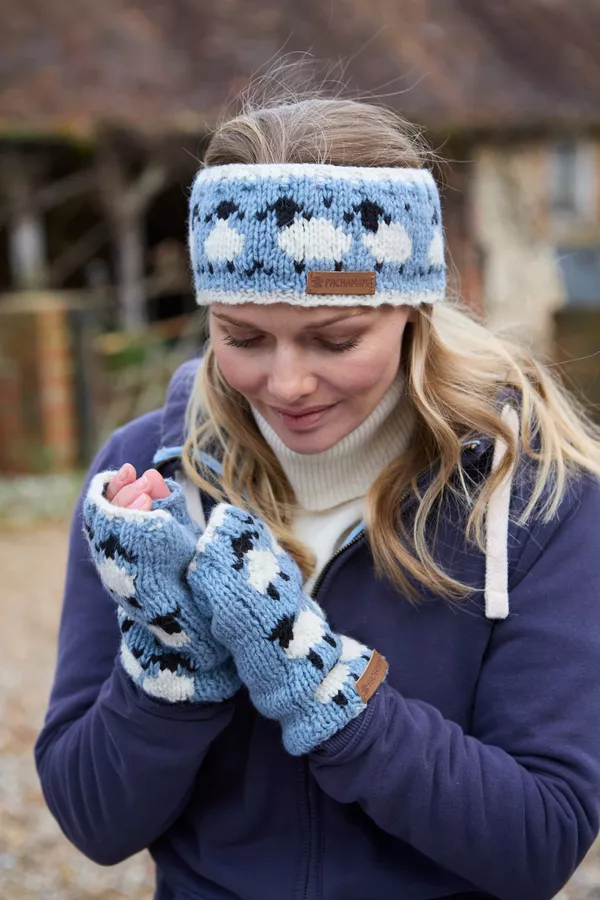 Merino Sheep Headband Blue - Image 4
