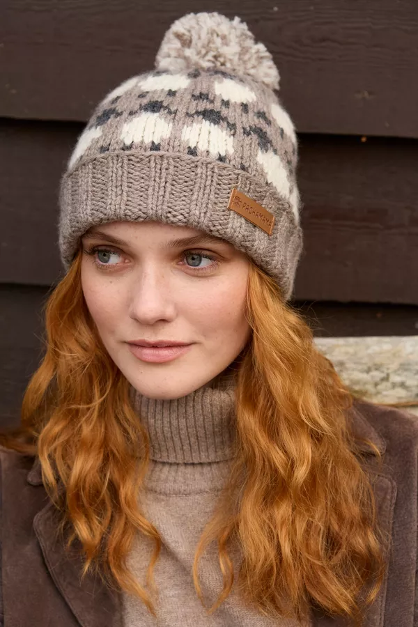 Merino Sheep Bobble Beanie Mushroom - Image 4