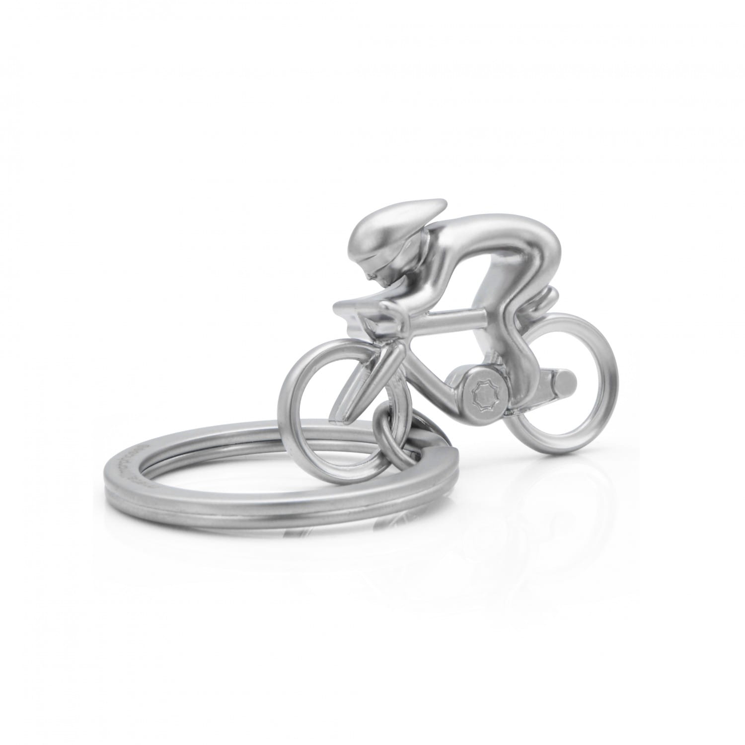 Silver Cyclist Keyring - Image 2
