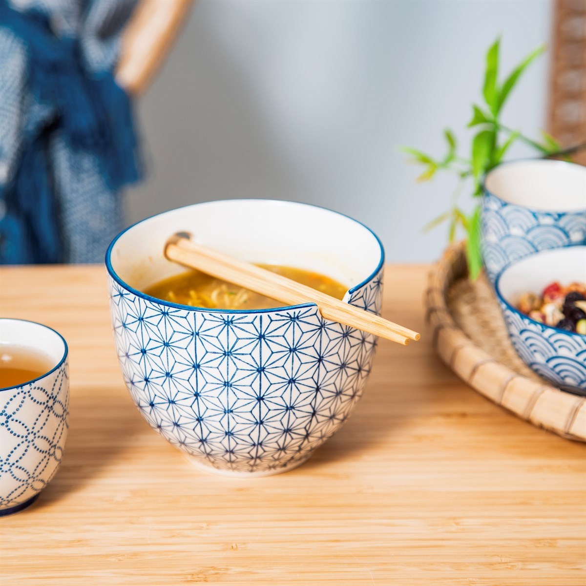 Sashiko Pattern Noodle Bowl - Image 3