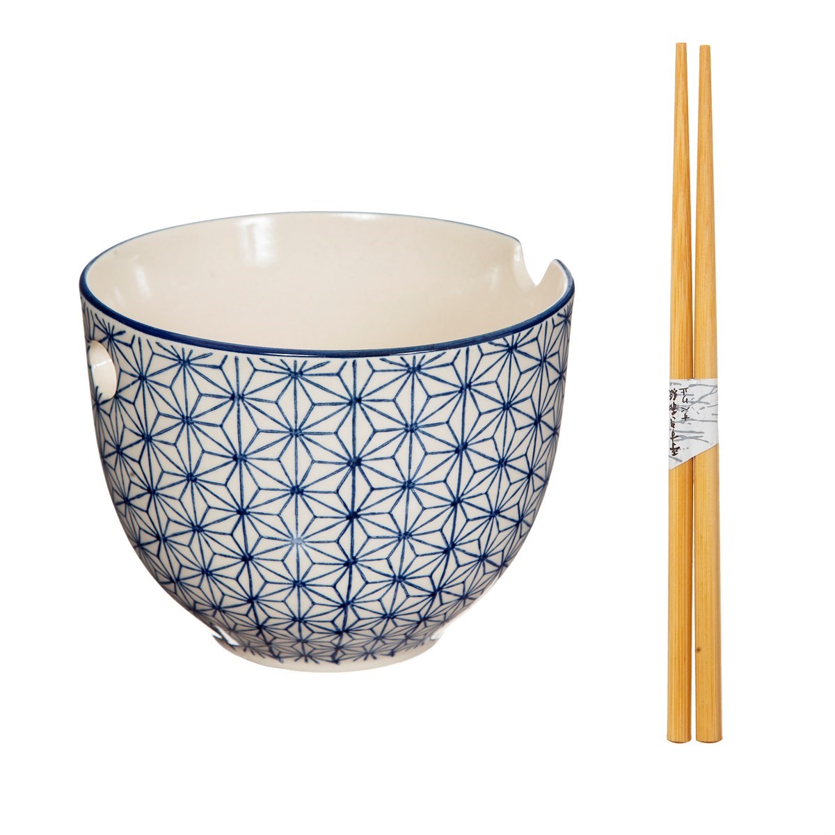 Sashiko Pattern Noodle Bowl - Image 2