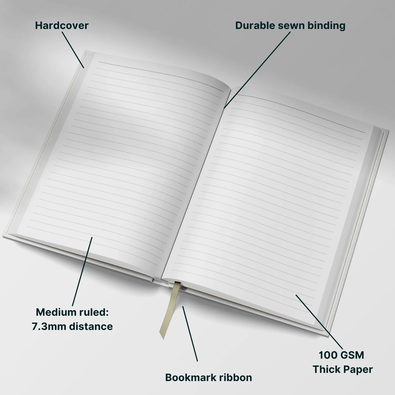Lined Notebook - Notes In Motion Rainbow - Image 2