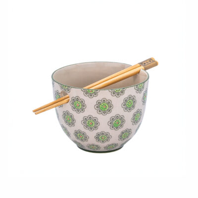 Green Geometric Noodle Bowl